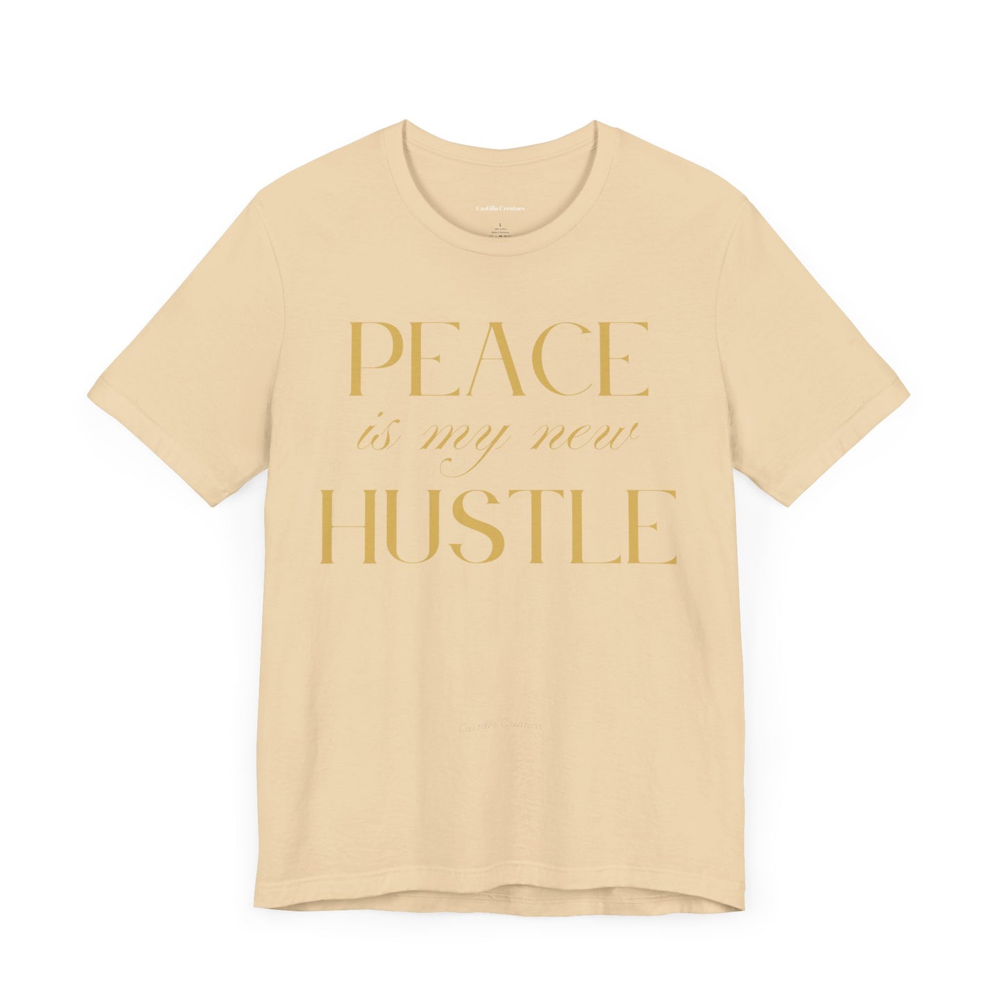 Peace is My New Hustle Unisex Tee – Black Short Sleeve T-Shirt for a Calm Vibe