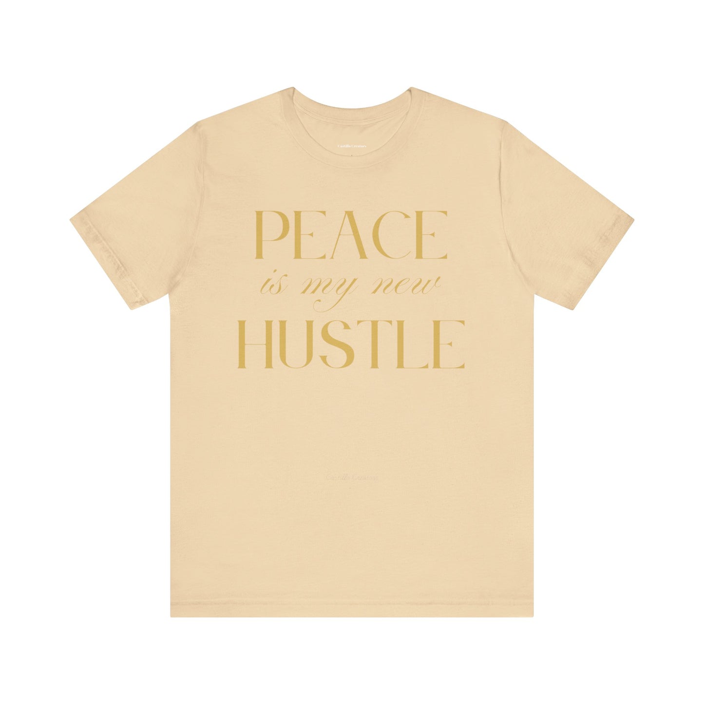 Peace is My New Hustle Unisex Tee – Black Short Sleeve T-Shirt for a Calm Vibe